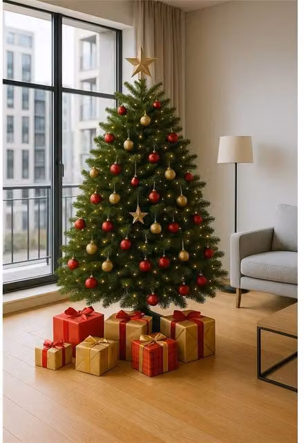 Clifton Premier Nordman Fir Christmas Tree in Green, Height: 1.75 m