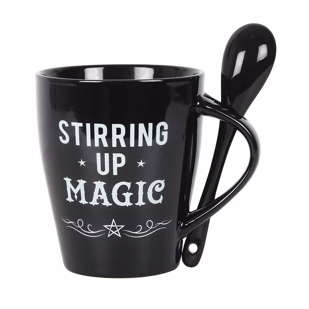 Something Different Stirring Up Magic Geometric Ceramic Mug Set in Black – 2