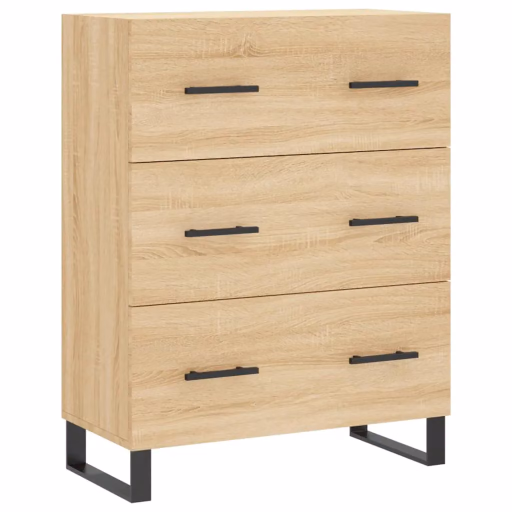 Berkfield Home Sonoma Oak Sideboard in Brown, W/D/H: 69.5 x 34 x 90 cm – 2