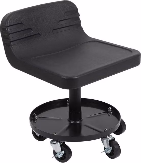 VOGREX Rolling Folding Creeper Garage Mechanic Stool in Black