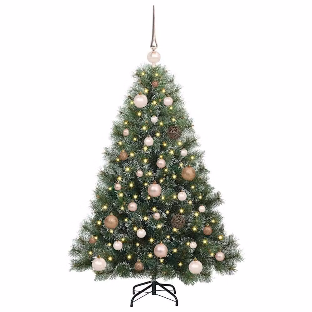 Berkfield Home Artificial Green Christmas Tree with 150 Warm White LEDs, Height: 120 cm – 3