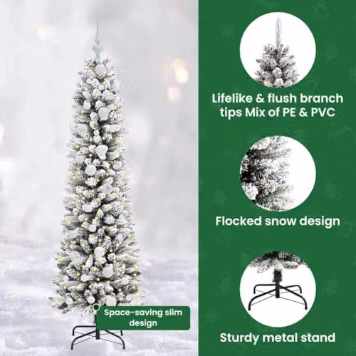 vidaXL Artificial White Christmas Tree, Height: 150 cm – 5