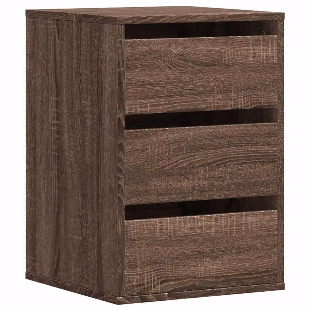 Berkfield Home Corner Chest of Drawers in Brown Oak, W: 40 cm, D: 41 cm, H: 58 cm – 2