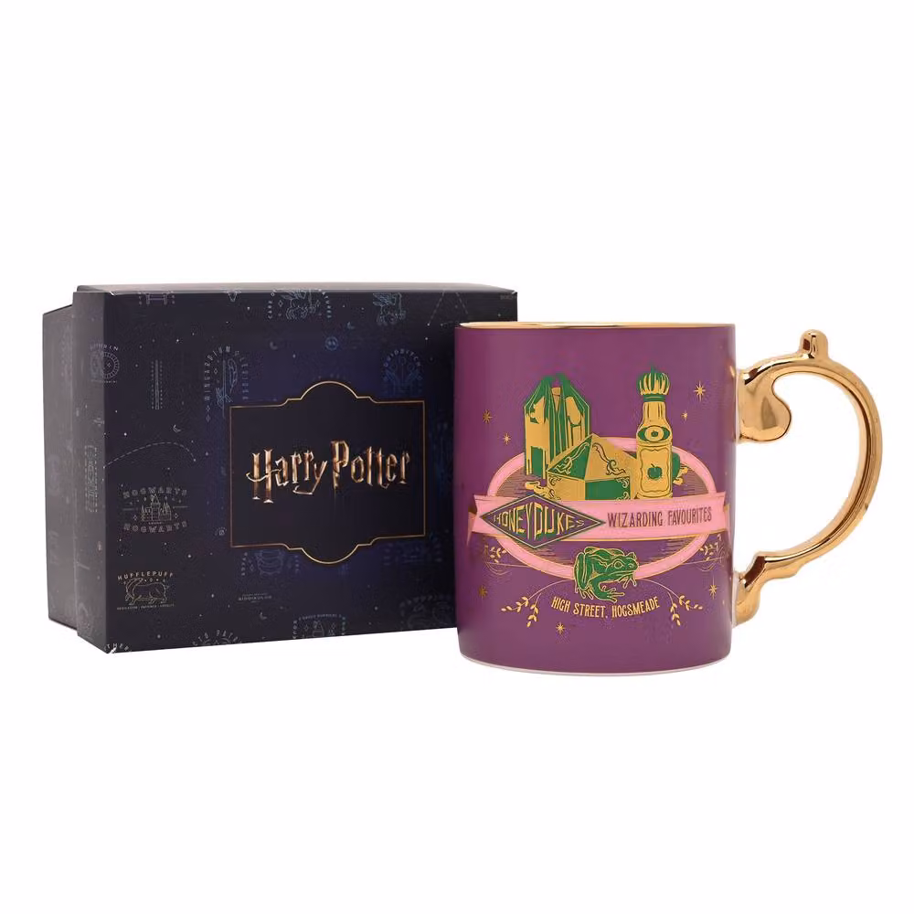 Widdop and Co Harry Potter Honeydukes Ceramic Mug, Purple with Gold and Pink Details, 300ml – 2