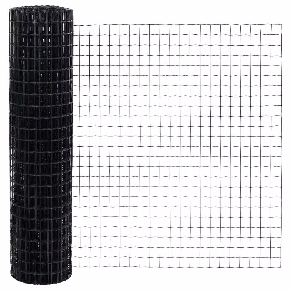 Berkfield Home Garden Grey Powder-Coated Steel Fence Set of 2, W: 1 m, H: 1 m – 3