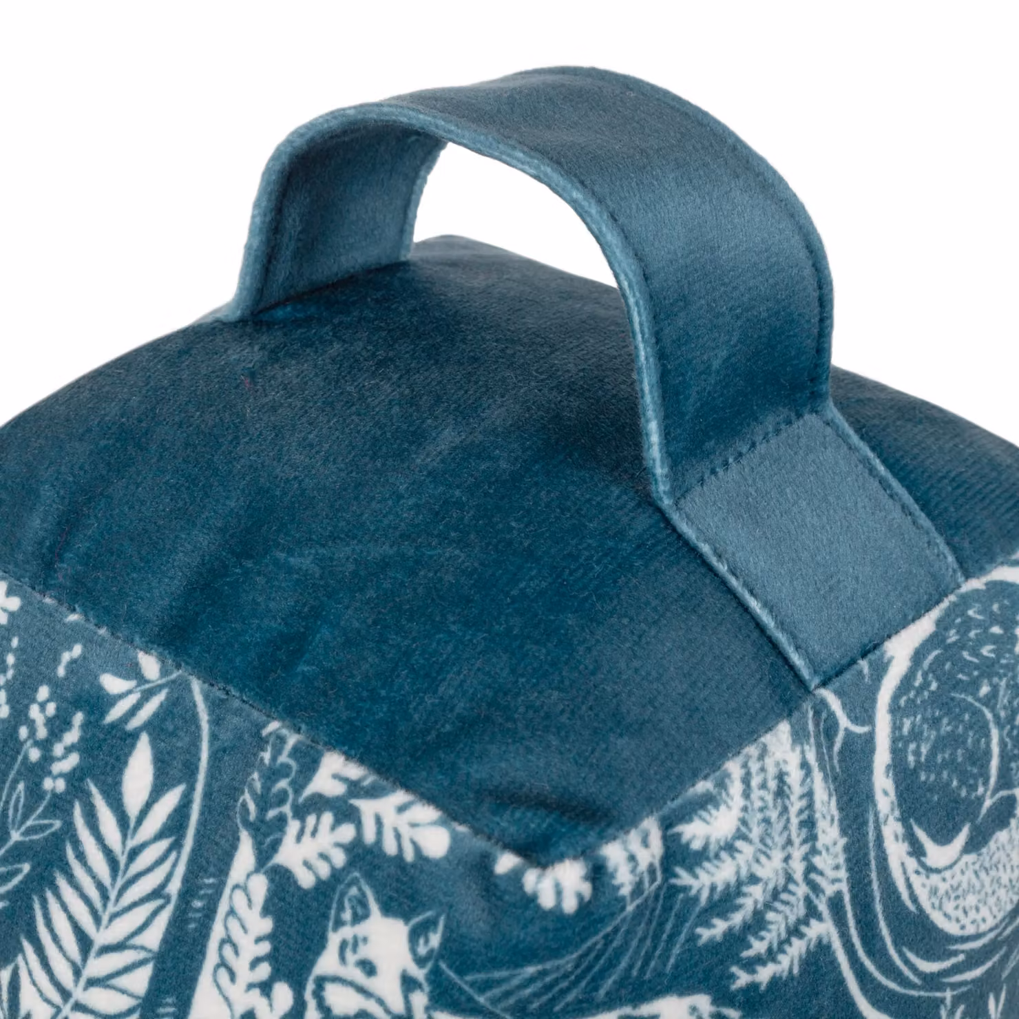 Furn Winter Woods Animal Velvet Doorstop in Midnight Blue – 2