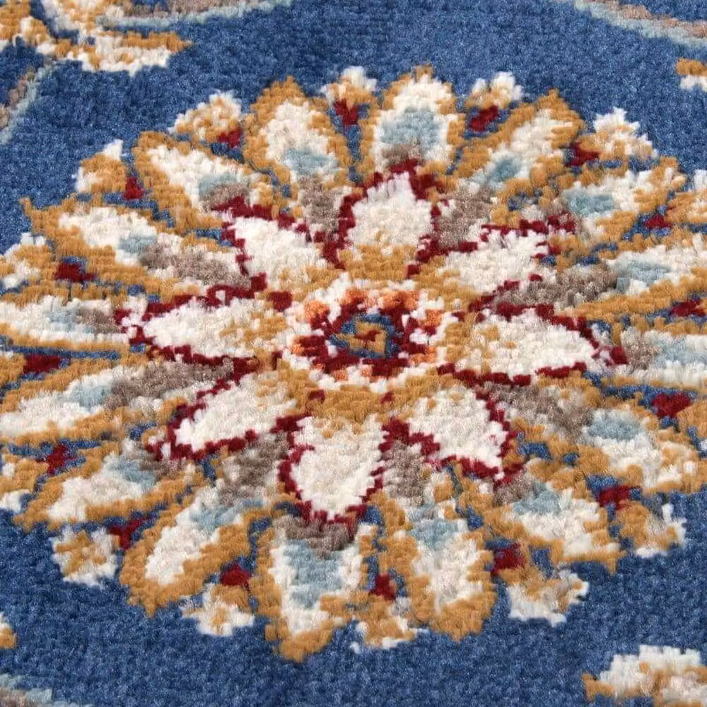 THE RUGS Reni Luxor Oriental Vintage Short Pile Living Room Rug in Blue, W: 200 cm, L: 280 cm – 2