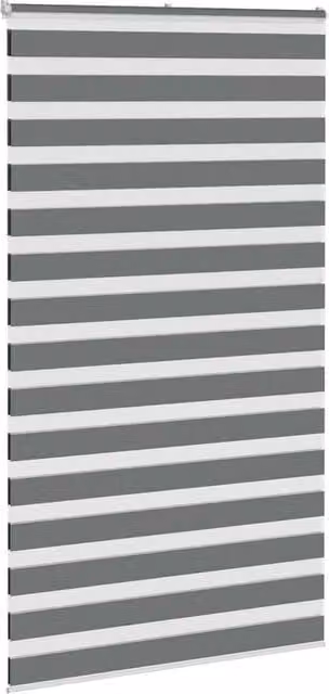 Berkfield Home Elegant Zebra Blind in Dark Grey, W: 120 cm, H: 230 cm