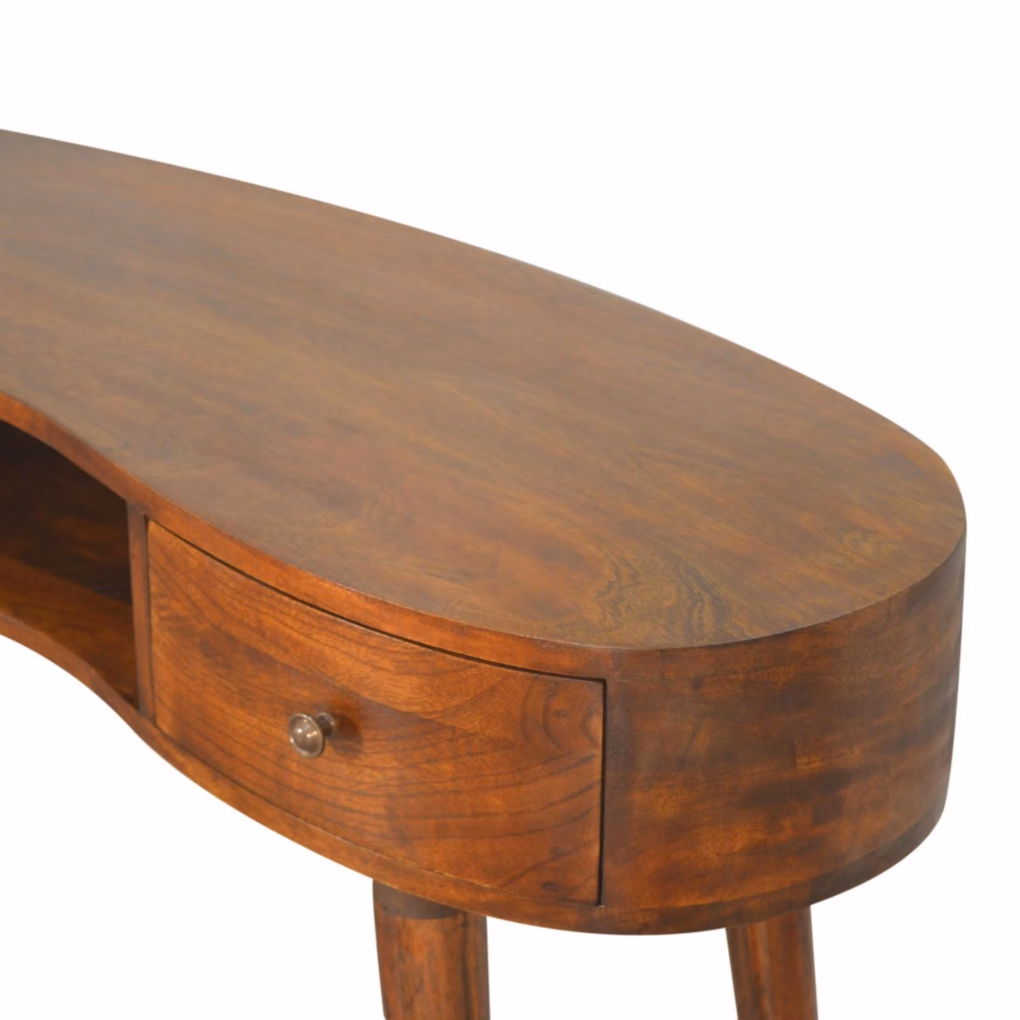 Aosom UK Wood Console Table with 2 Drawers and Open Slot in Brown, W/D/H: 110 x 35 x 78 cm – 4