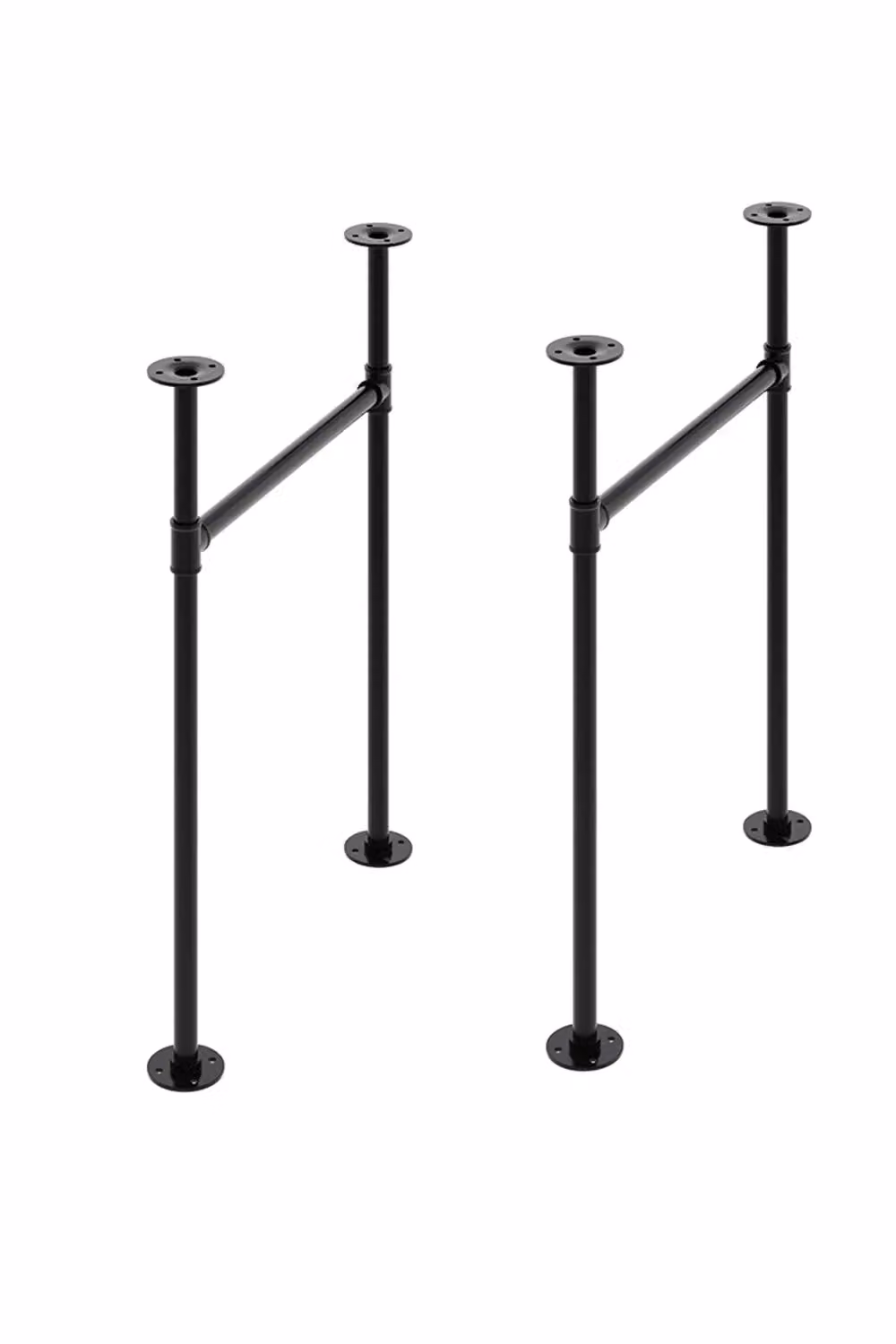 Living and Home Black H-shaped Metal Furniture Replacement Legs, Set of 2, Height: 71 cm – 2
