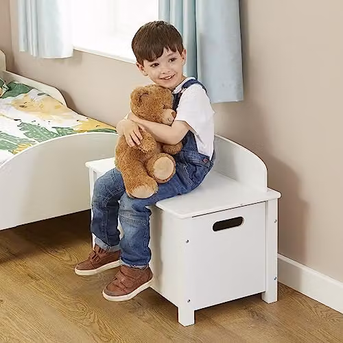 Liberty House Toys Kids Classic White Toy Box, H 47.5 x W 68.0 x D 37.5 cm – 1