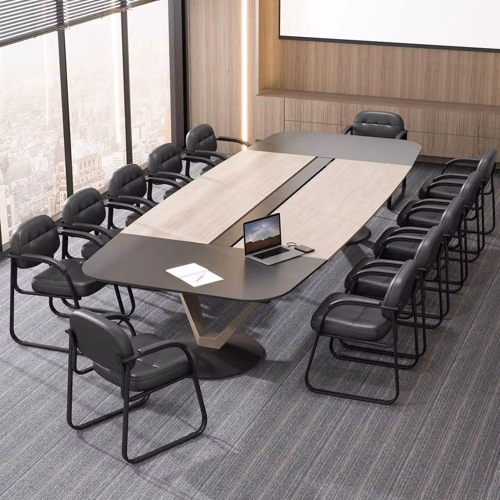 FLAVORA Set of 2 Black Synthetic Leather Office Reception Guest Chairs with Armrests – 5