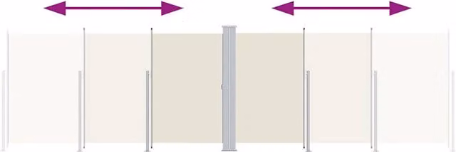 Berkfield Home Retractable Side Awning in Beige, W/H: 600 x 200 cm