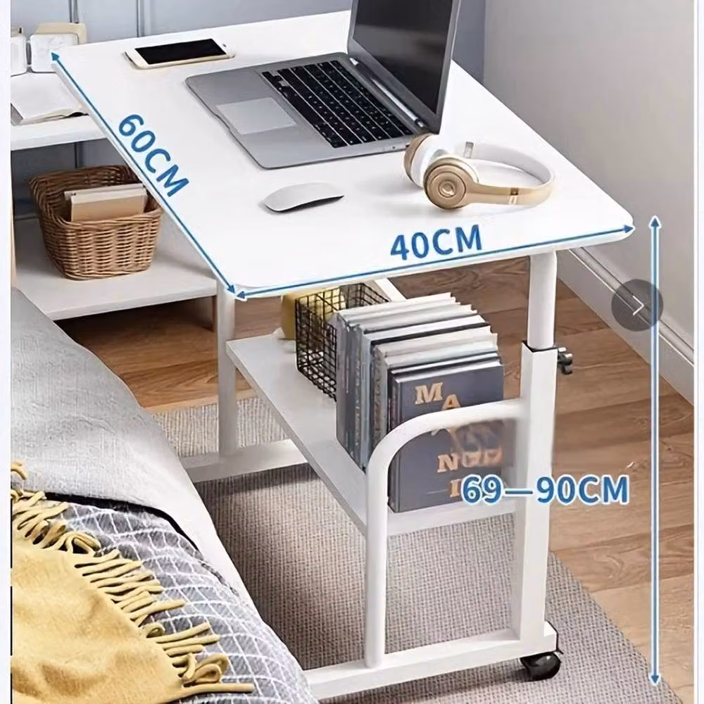 FLAVORA White Gaming Desk with Metal Footrest – 2