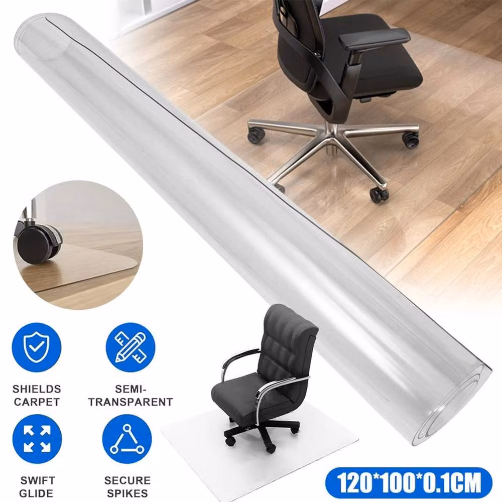 NESTLUNE Non-slip Office Chair Mat for Carpet, Clear, W: 100 cm, D: 100 cm – 2