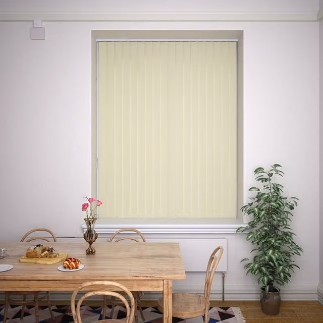 Terrys Plain Made to Measure Blackout Vertical Blind with Cord in Beige