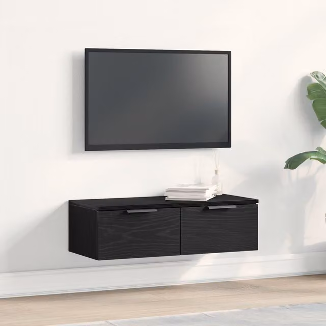 Berkfield Home Black Oak Wall Cabinet, W/D/H: 68 x 30 x 20 cm – 1