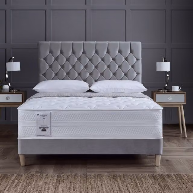 Rest Relax Joy 1500 Hybrid Pocket Sprung Memory Mattress in White, W/D/H: 180 x 150 x 25 cm – 1