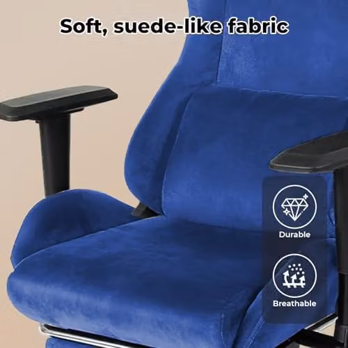 Levede Blue Ergonomic Gaming Chair for Adults with Headrest, Footrest and 360 Degree Swivel Function – 13