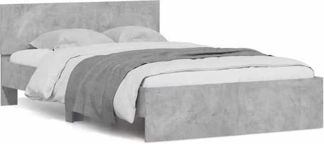 Berkfield Home Small Double Bed Frame with Lift Up Base, Grey, W/D/H: 120 x 190 x 31 cm – 1