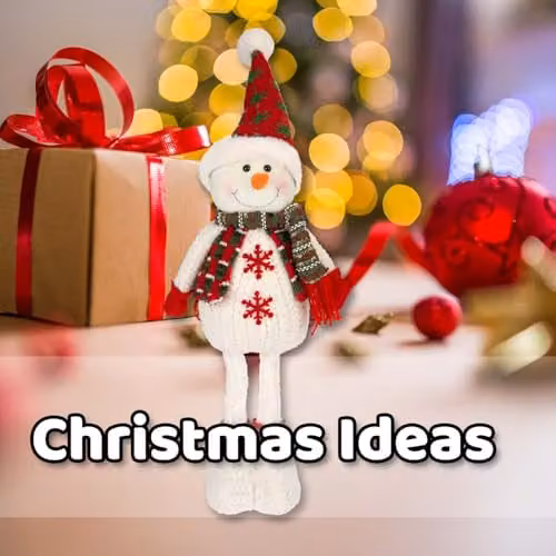 VFM e-Store Christmas Standing Snowman Decoration in White and Green, H 41 cm x W 21.5 cm – 4