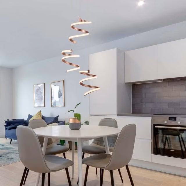 COSYLYTE Nyah 3 Light Integrated LED Suspended Pendant Light in Copper