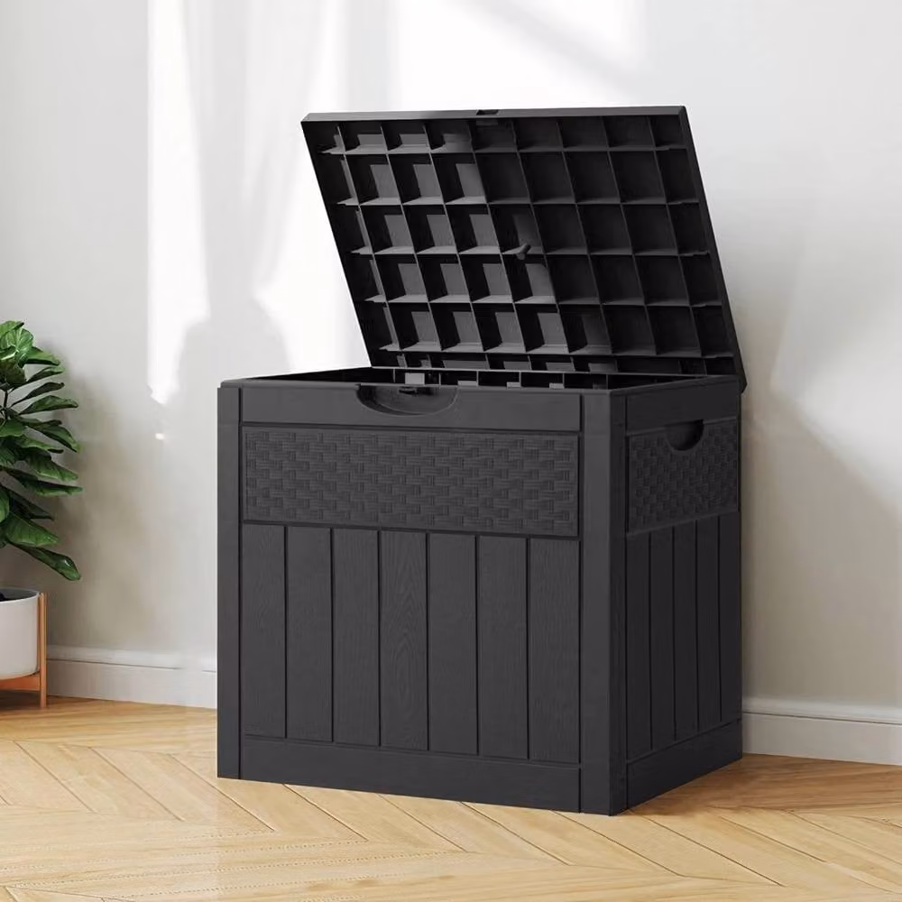 EONLION 126L Outdoor Storage Box in Black for Garden and Patio – 4