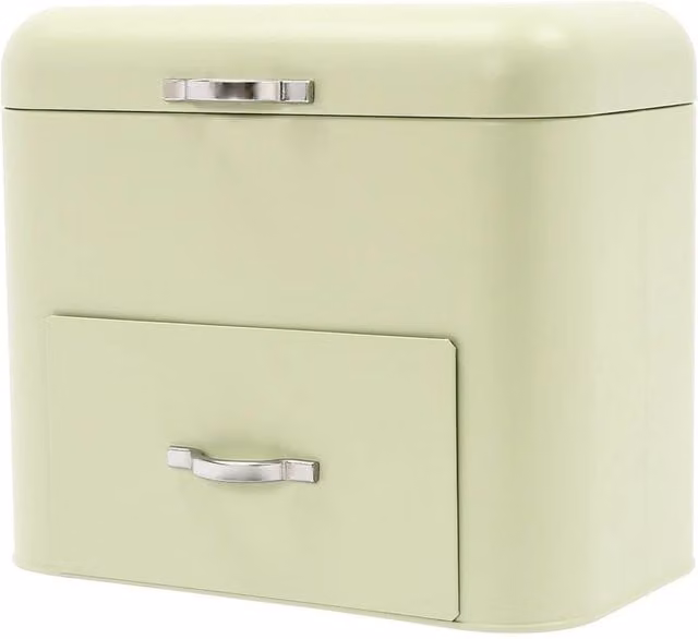 VOGREX Electroplated Large Capacity Bread Storage Keeper Organizer, Green