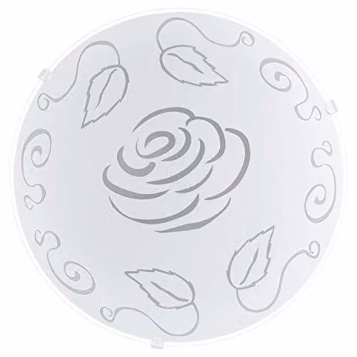 Loops Modern White Wall and Ceiling Mounted Sconce with Satin Glass Shade and E27 Bulb
