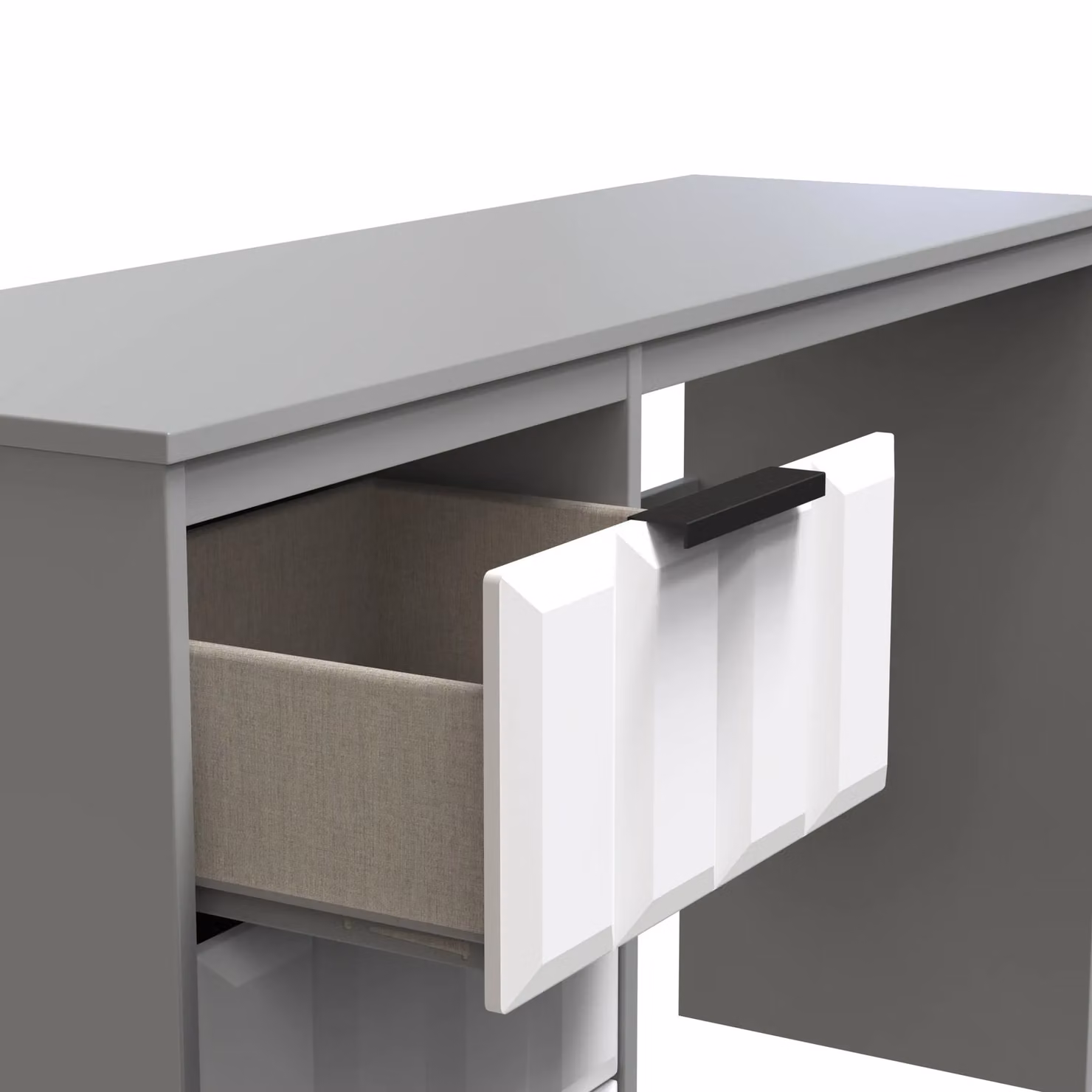 Ready Assembled 2 U Seattle 3 Drawer Desk in Mid Grey – 3
