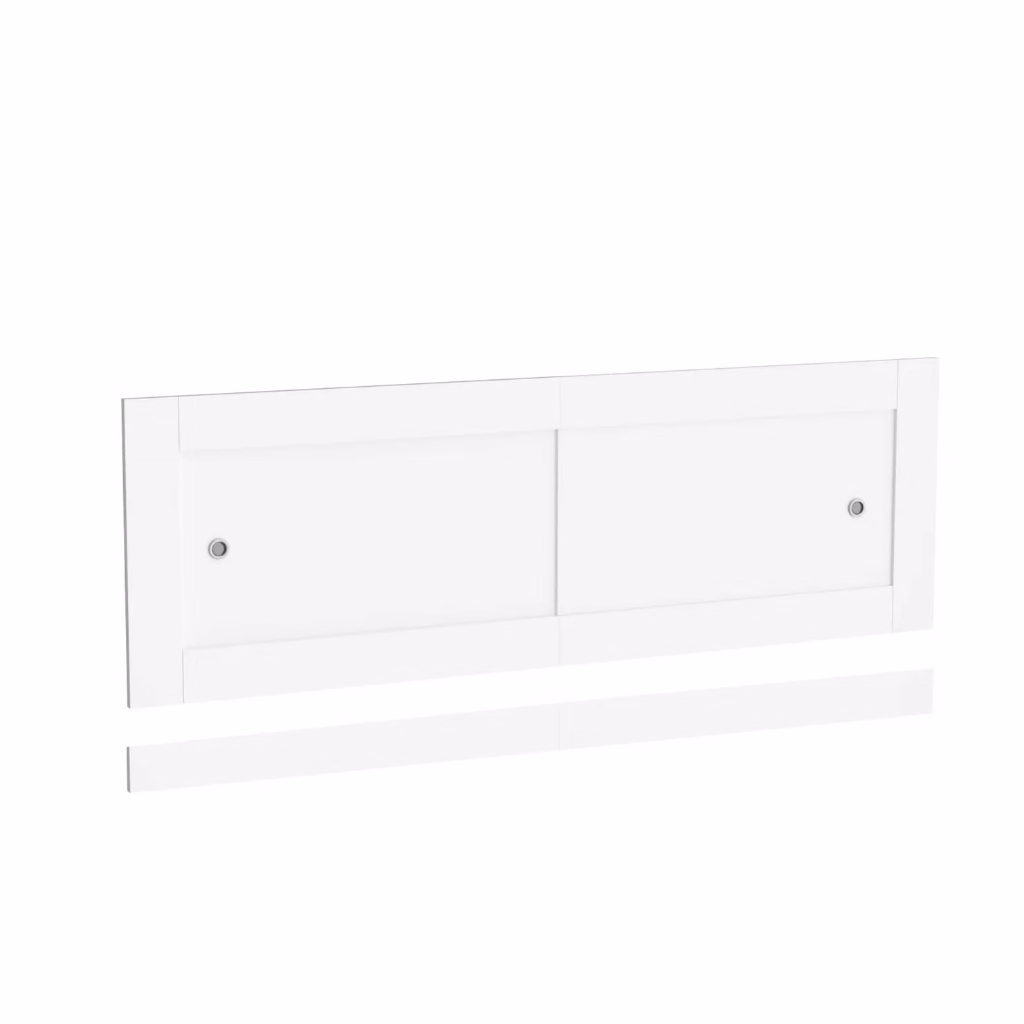 Nes Home White PVC Bath Front Panel with 2 Sliding Doors (1800mm) and End Panel (800mm) – 2