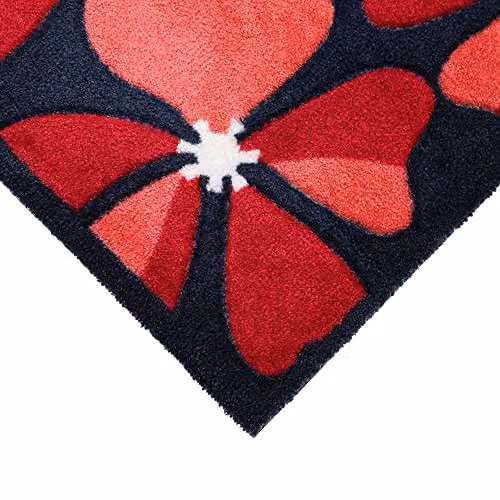 JVL Solemate Hand Carved Posy Doormat, Red, W: 57 cm, D: 100 cm – 5