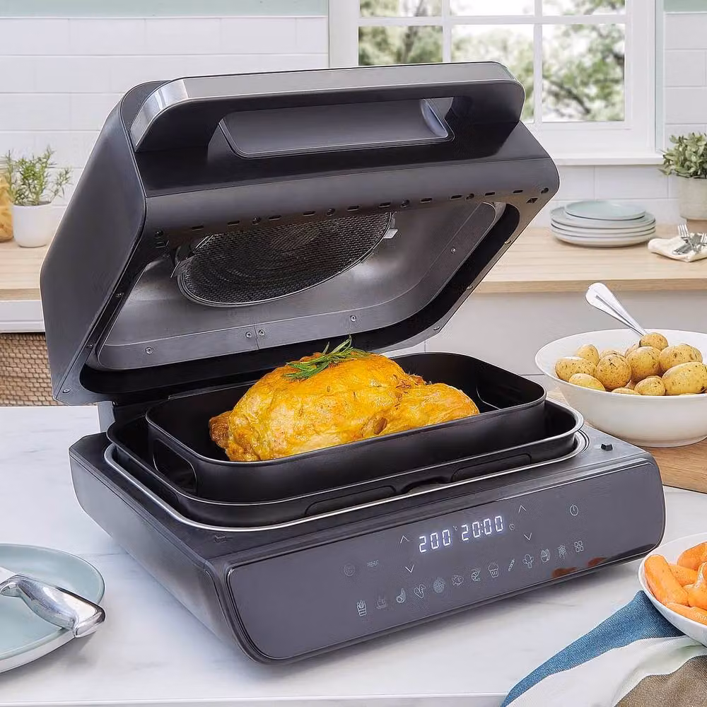 Basilico 2-in-1 Electric Grill and Air Fryer, 1800W, Black – 3
