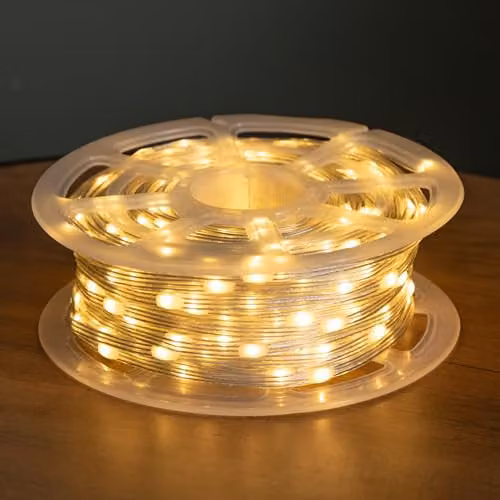 Samuel ALEXANDER 37.5m Two Tone Christmas String Lights with 500 Warm White and Cool White LEDs in White and Transparent – 2