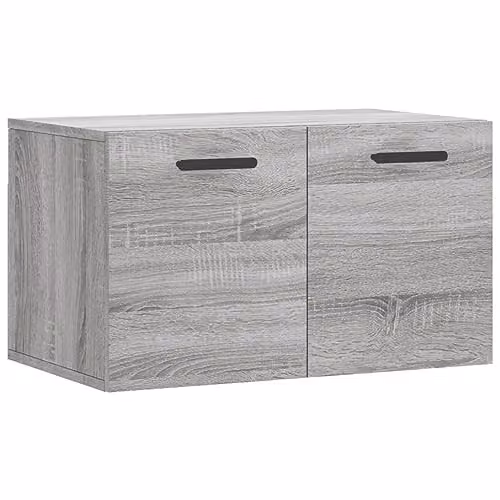 vidaXL Modern Wall Mounted Cabinet in Grey with Hinged Doors, W/D/H: 60 x 35 x 35 cm
