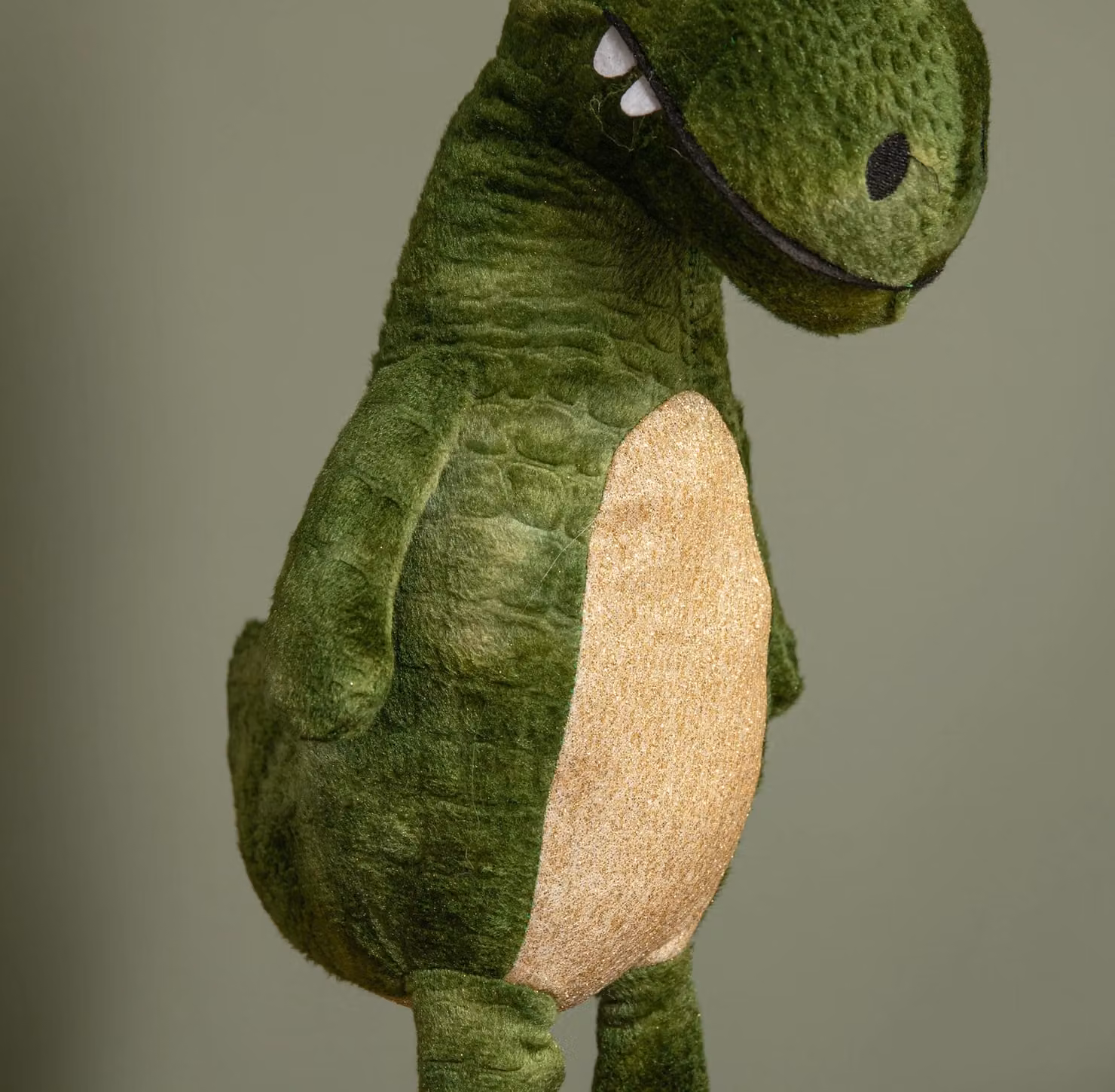 Samuel Alexander Green and Gold Standing Christmas Dinosaur with Santa Hat, Height: 60 cm – 2