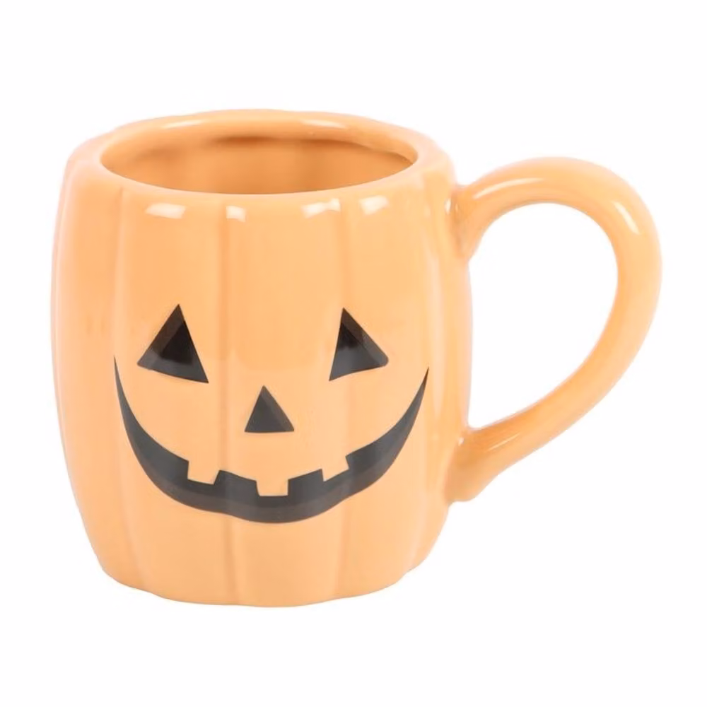 Uniqueful Jack o' Lantern Pumpkin Shaped Ceramic Mug in Orange, 1000ml – 2