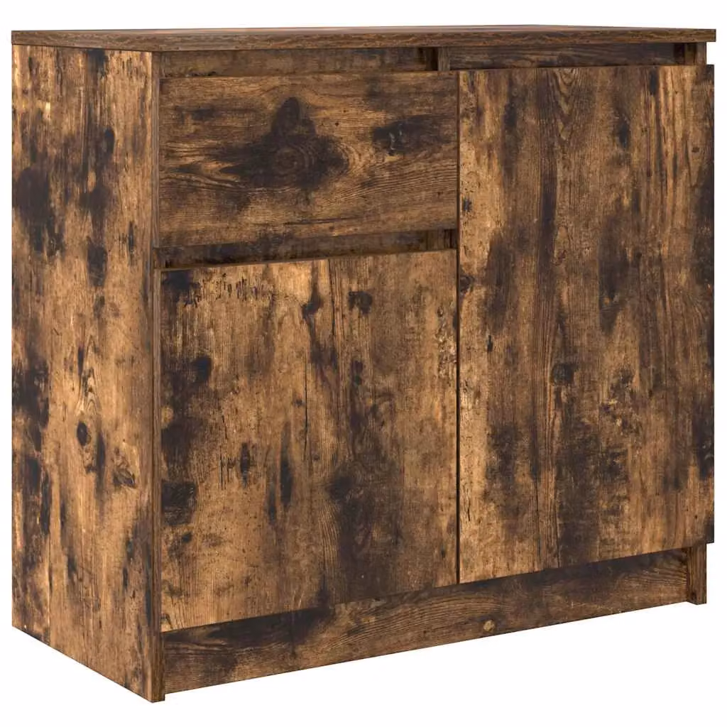 Berkfield Home Smoked Oak Sideboard with Drawer in Brown, W/D/H: 71 x 35 x 65 cm – 2
