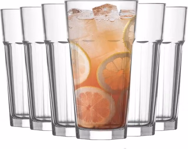 LAV Aras Transparent Glass Tumbler Highball Glasses, 360ml, Pack of 12 – 2