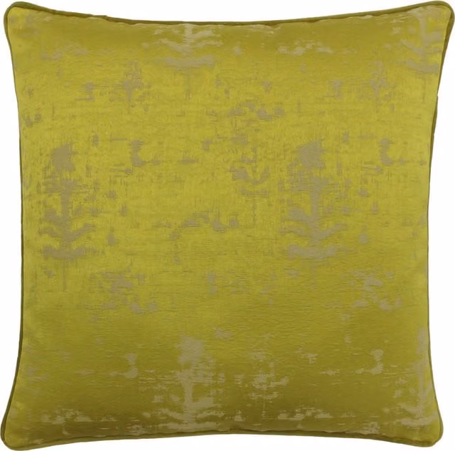 Paoletti Jacquard Square Cushion in Yellow, Pink and Green