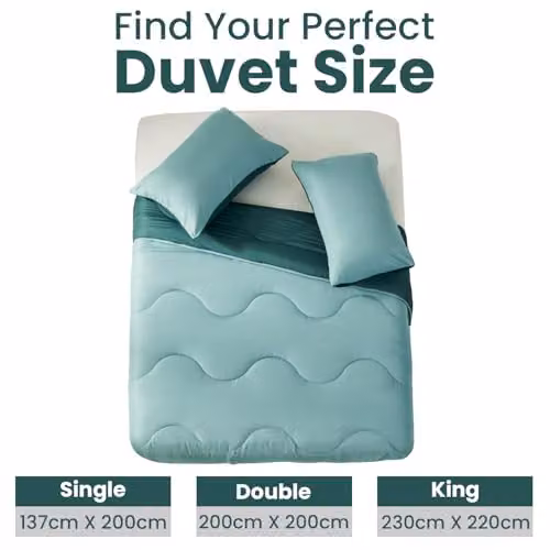 Gaveno Cavailia King Size Coverless Microfibre Duvet in Green, 10.5 Tog, W: 230 cm x L: 220 cm – 3