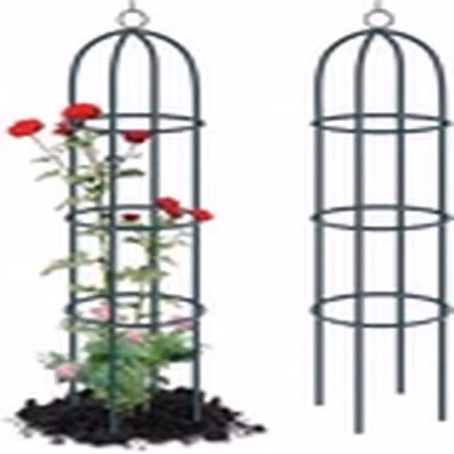 EONLION 2 Pack Green Steel Garden Obelisk Plant Trellis Tower for Climbers, H 152 cm x W 40 cm – 1