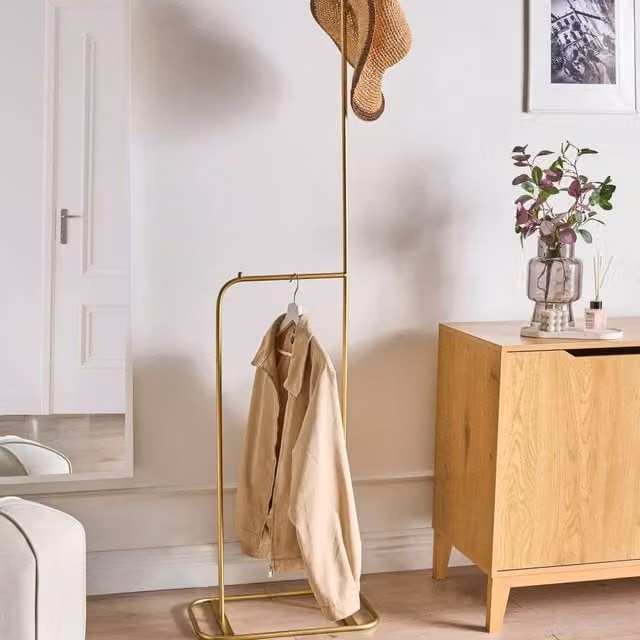 Wyld and Coco Gold Metal Clothes Rail, 171 cm Height – 1