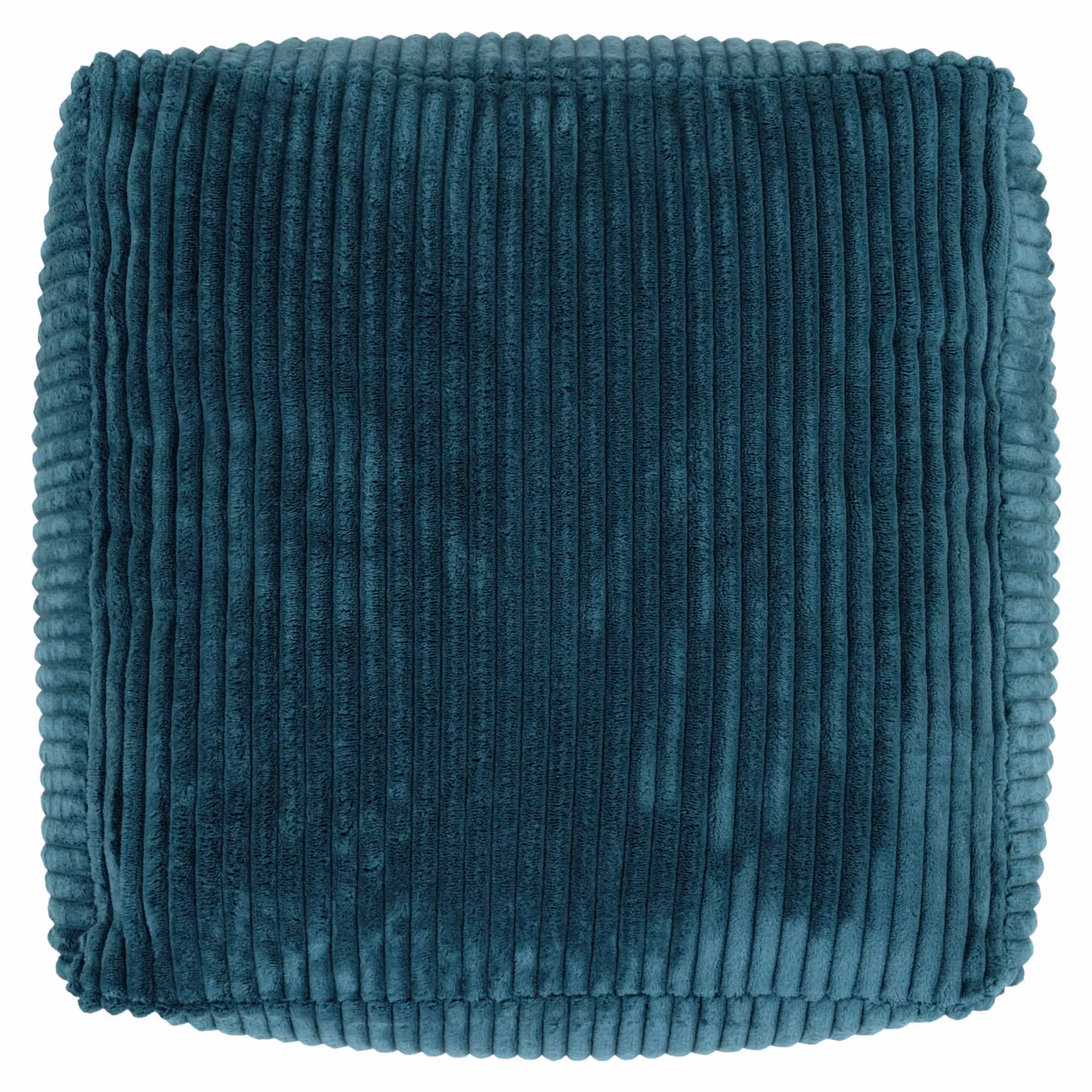 ICON Amara Square Corduroy Bean Bag Footstool in Petrol Blue – 3