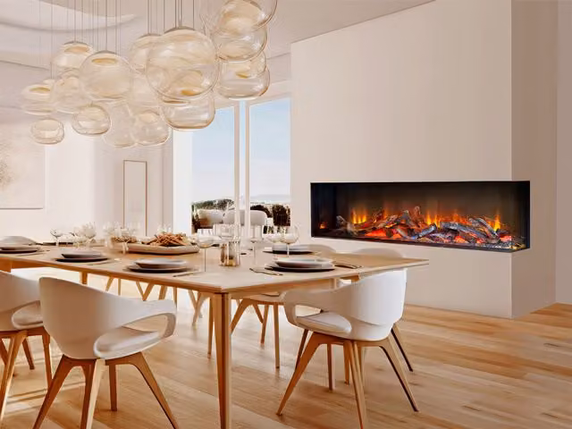 Acantha Fires & Fireplaces Ignis 1500 Corner View Media Wall Electric Fire in Black – 1