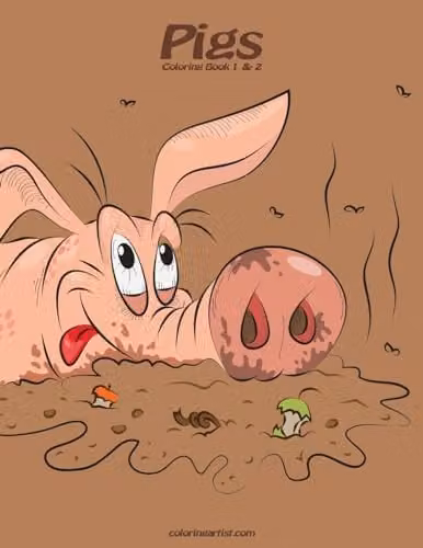 Createspace Pigs Colouring Book 1 & 2 for Children, Multicolour