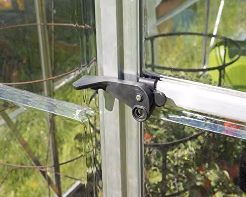Palram Canopia Hybrid Polycarbonate Greenhouse, Silver, W: 185 cm, D: 370 cm, H: 208 cm – 4
