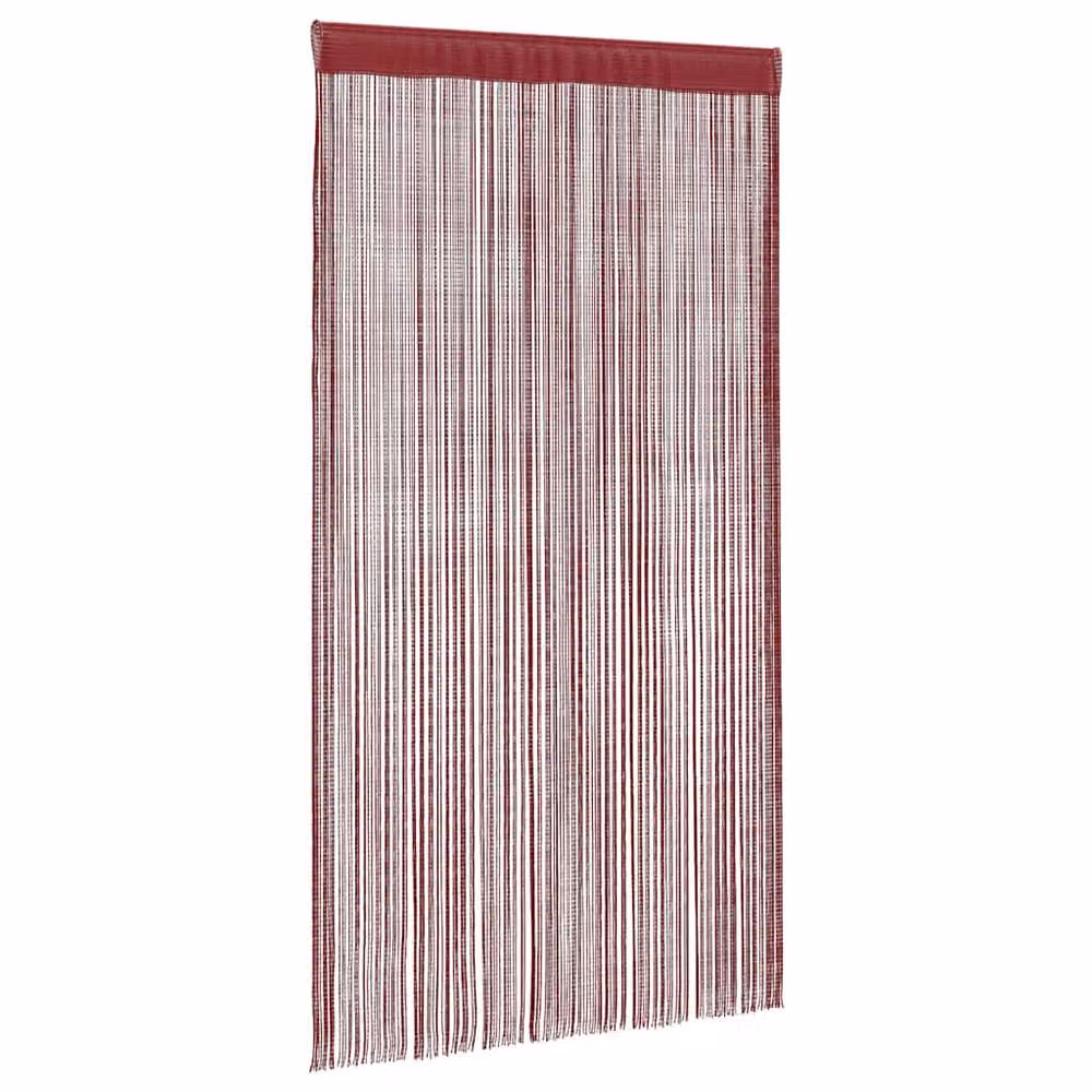 Berkfield Home Red String Curtains, 2 Pack, W: 100 cm, H: 250 cm – 2