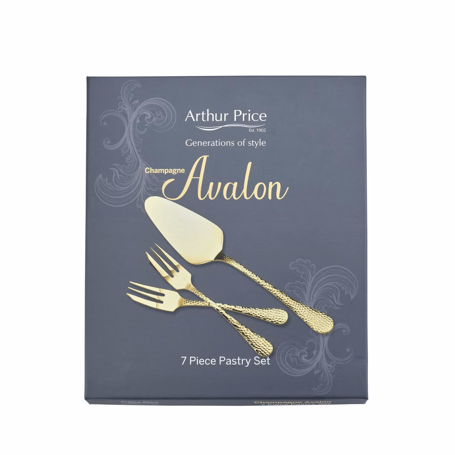Arthur Price Champagne Avalon 7 Piece Gold Stainless Steel Pastry Serving Set – 3