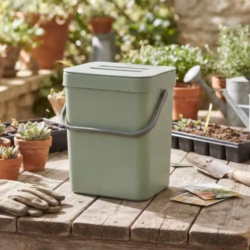 GEEZY Hanging Kitchen Waste Bin with Flip Lid and Handle, 3L, Multicolour – 2